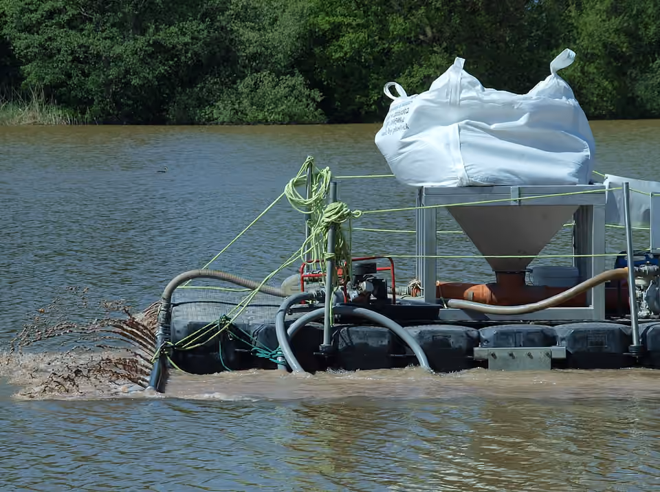 Application d’un matériau fixant le phosphore dans un lac aux Pays-Bas Application d’un matériau fixant le phosphore dans un lac aux Pays-Bas.