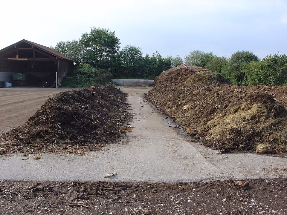 Site de compostage partagé dans une commune rurale allemande Site de compostage partagé dans une commune rurale allemande.
